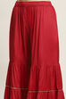 Red Viscose Straight SET image number 2
