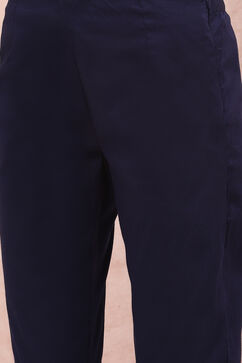 Light Blue Poly Cotton Slim Pants image number 1
