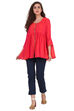 Orange Straight Polyester Kurta image number 5