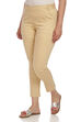 Navy-Blue Art Silk Slim Pants image number 3