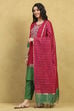Pink Viscose Blend Solid Straight Suit Set image number 3