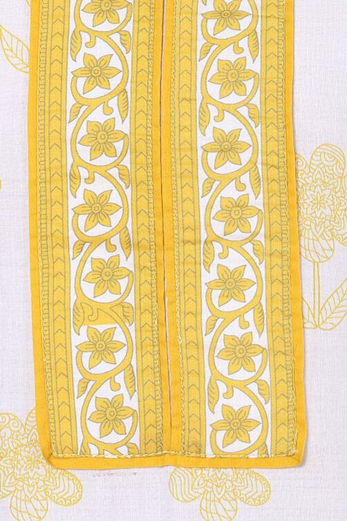 White Straight Cotton Kurta image number 1