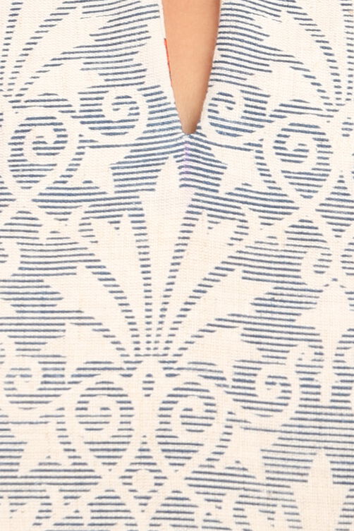 Beige Straight Cotton Kurta image number 4