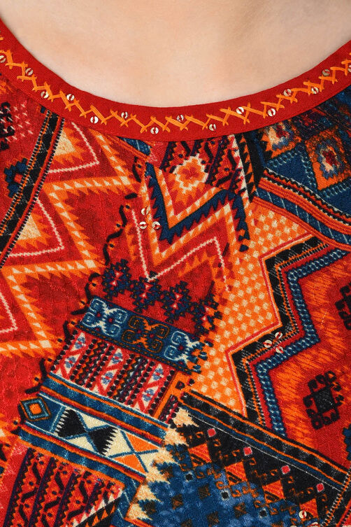 Red A-Line Modal Kurta image number 6