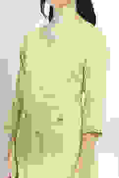 Lime Green Viscose Rayon Flared Set image number 1