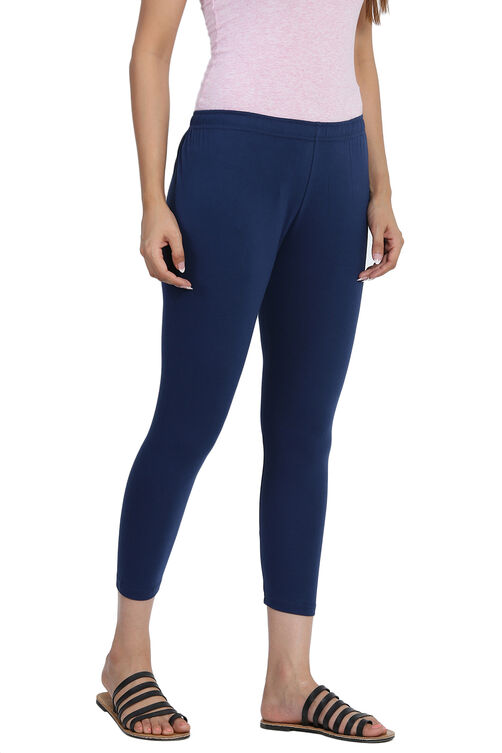 Indigo Cotton Leggings image number 2