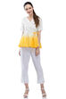 White Flared Cotton Indie Top image number 4