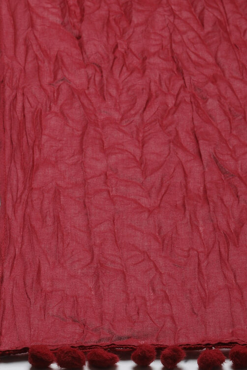 Maroon Cotton Stole image number 1