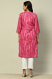 Green Cotton Printed Straight Kurta image number 3