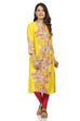 Yellow Straight Viscose Rayon Kurta image number 0