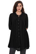 Black Flared Viscose Indie Top image number 0