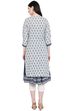 Indigo Rayon Straight Kurta image number 4