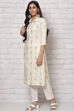 Off White LIVA Straight Kurta image number 2