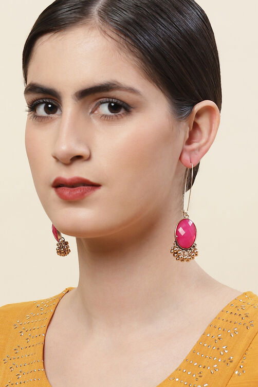 Pink Alloy Earrings image number 3