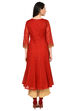 Red Kalidar Polyester Suit Set image number 4