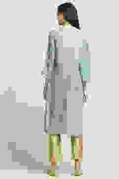 Blue Printed Straight Kurta image number 3