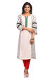 White Flared Cotton Kurta image number 0