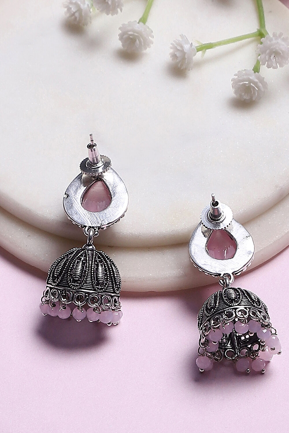 Light Pink Alloy Drop & danglers image number 2