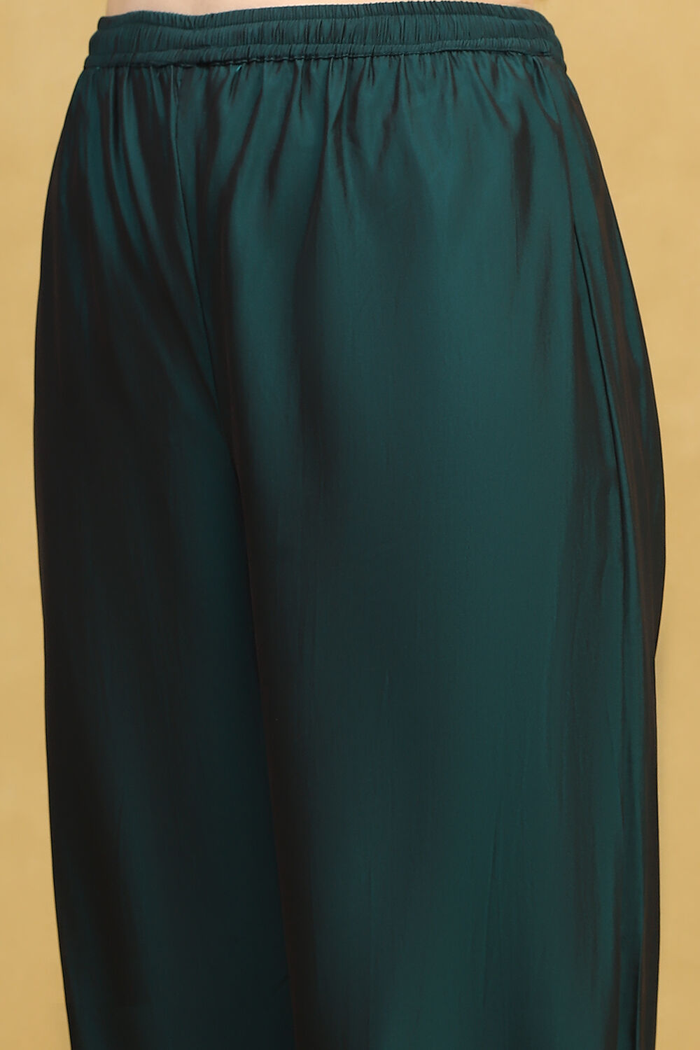 Deep Green Embroidered A-Line Suit Set image number 2