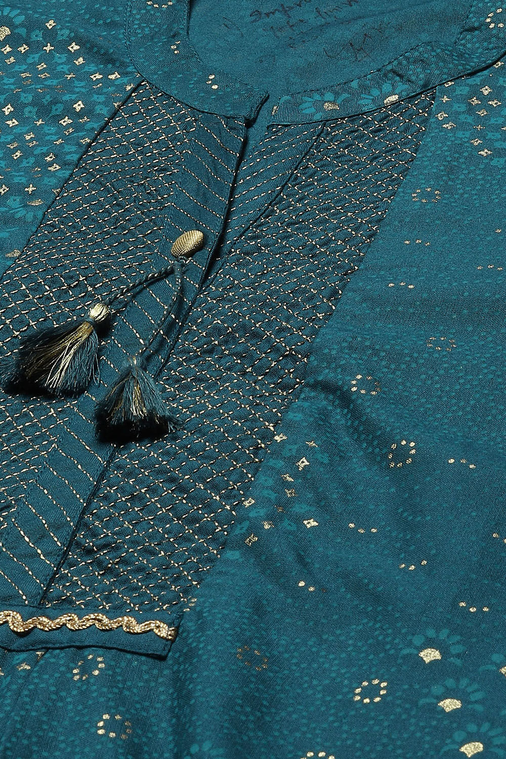 Red LIVA Straight Printed Kurta image number 1