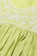 Lime Green Rayon Slub Tiered Dress image number 1