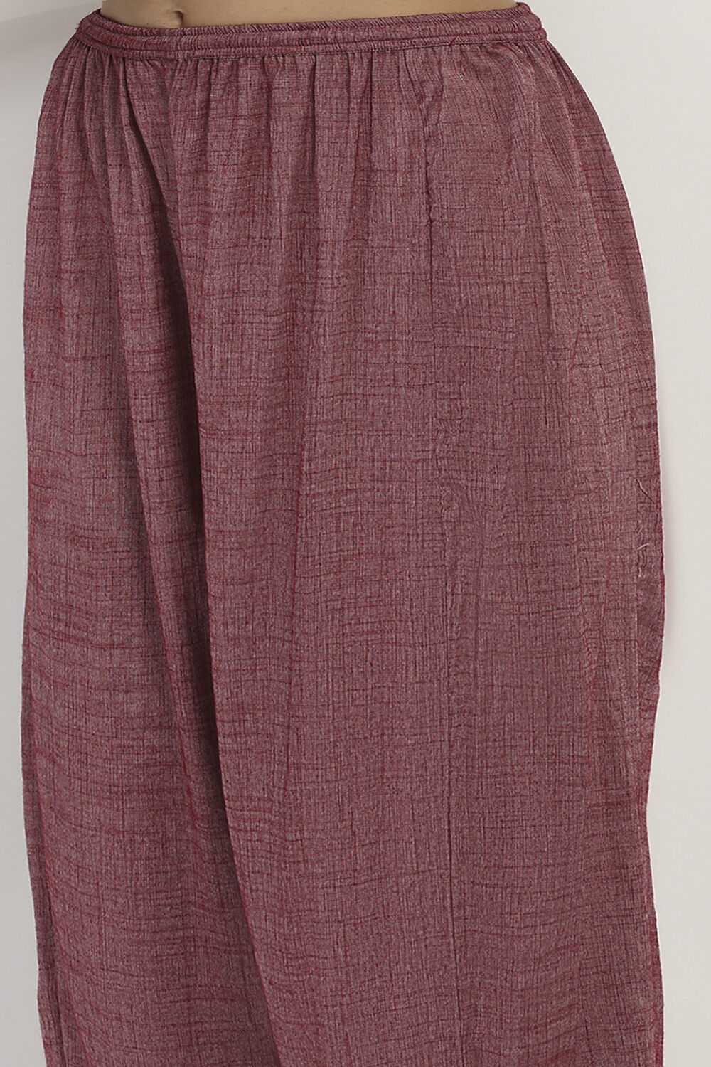 Maroon Printed Straight Kurta Set image number 2