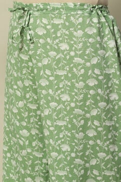 Green Rayon Straight Suit Set image number 2
