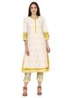 White Straight Cotton Kurta image number 0