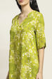 Blue Viscose Rayon Printed Straight Kurta image number 1