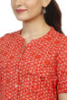 Red Viscose Straight Kurta image number 1