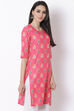 Mint Green Cotton Straight Kurta image number 4