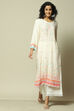 Off White LIVA Straight Printed Kurta image number 5