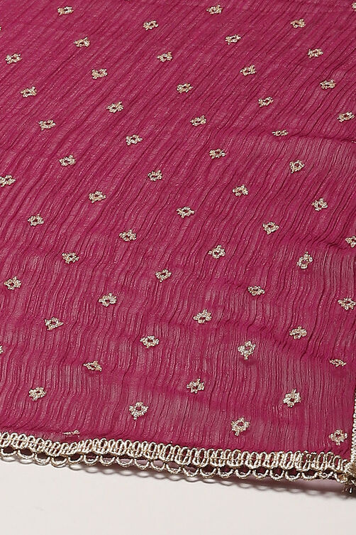 Wine Polyester Straight Printed Kurta Palazzo Suit Set image number 3