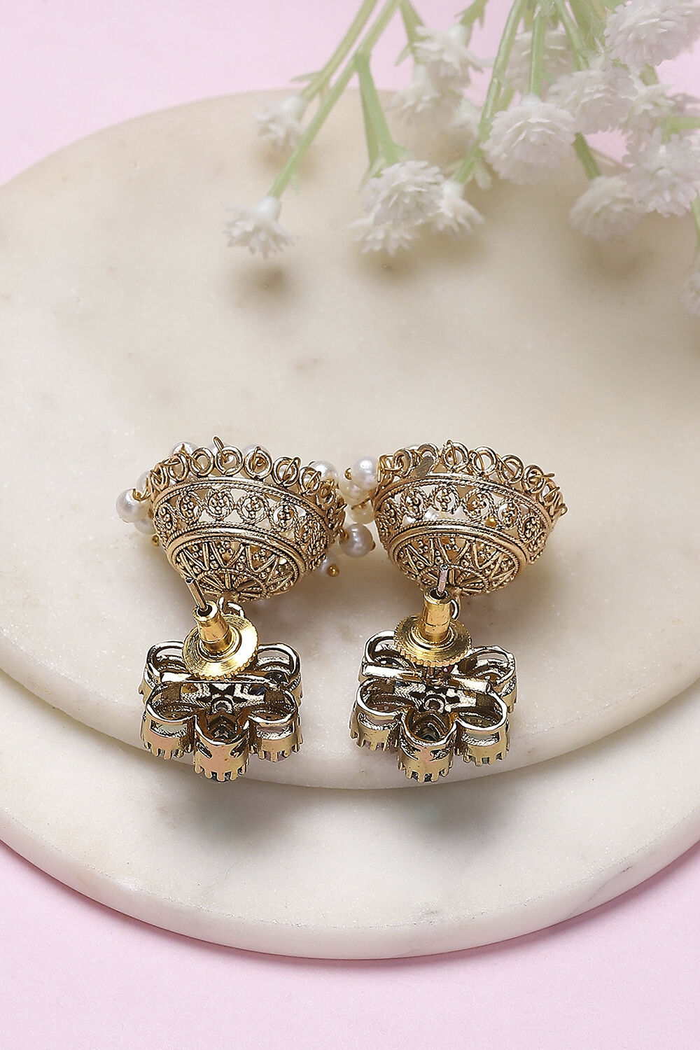 Multicolor Brass Jhumka image number 2