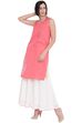 Red Cotton Straight Kurta image number 3