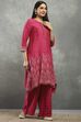 Purple Viscose Straight Kurta Pants Set image number 5