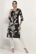 Black Cotton Straight Kurta image number 5