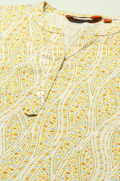 Yellow Rayon Staight Kurta image number 1