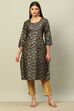 Maroon Cotton Printed Straight Kurta image number 5