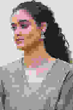 Green Brass Jhumka image number 3