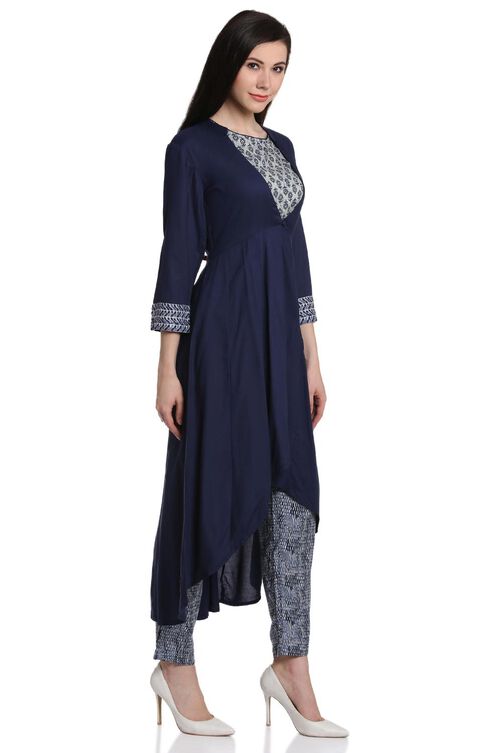 Indigo Rayon Front Open Shrug image number 3