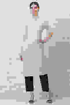 Off-white Printed Straight Kurta image number 5