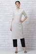 Off-white Printed Straight Kurta image number 5