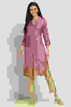 Pink Viscose Blend Printed Straight Kurta image number 0