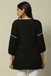 Black Rayon Straight Top image number 3
