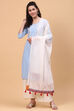 Off White Cotton Dupatta image number 0
