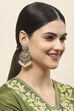White Oxidised Alloy Earrings image number 3