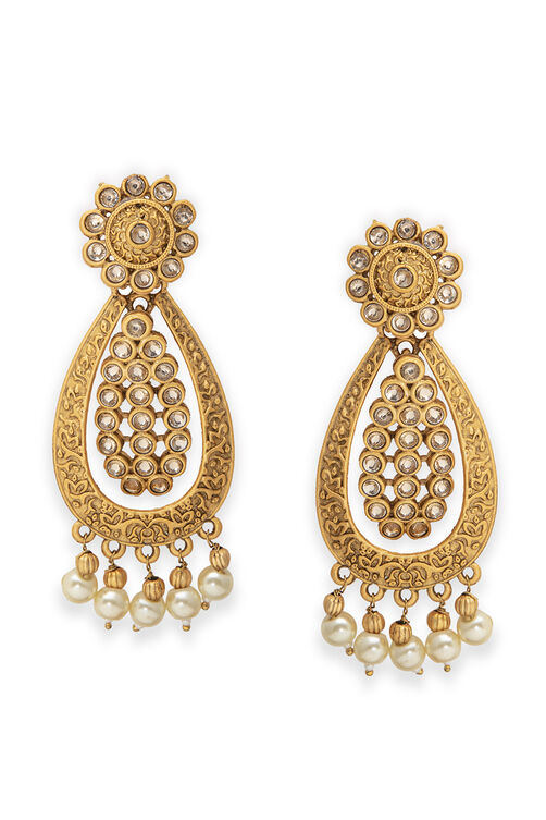 Gold Metal Brass Earring image number 0