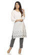 White Straight Cotton Kurta image number 0