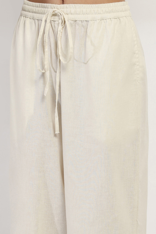 Navy Blue Cotton Blend Straight Kurta Set image number 1